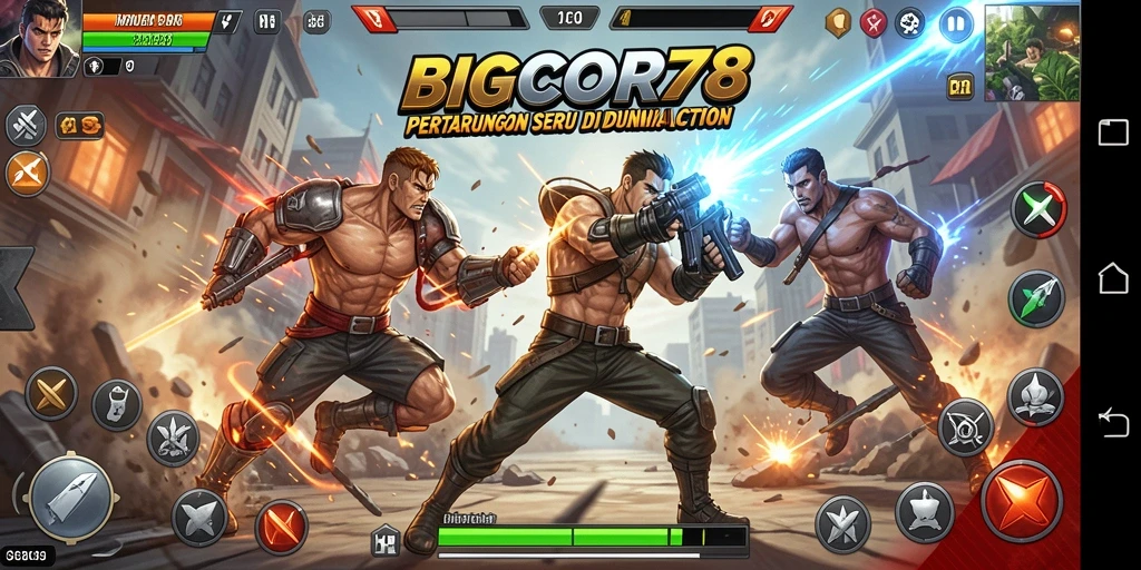 Tampilan gameplay seru dan mendebarkan dari BIGCOR78.