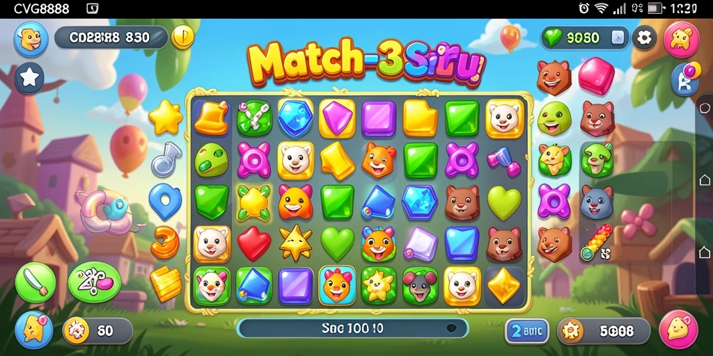 Tampilan gameplay CVG8888 yang menarik dan penuh warna.