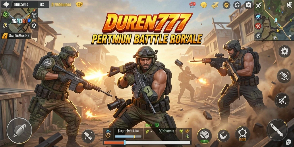 Tangkapan layar menunjukkan aksi seru di pertempuran Battle Royale.