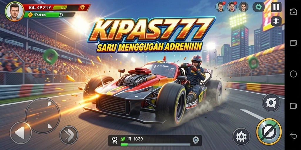 Tampilan gameplay KIPAS777 menampilkan balapan penuh aksi.