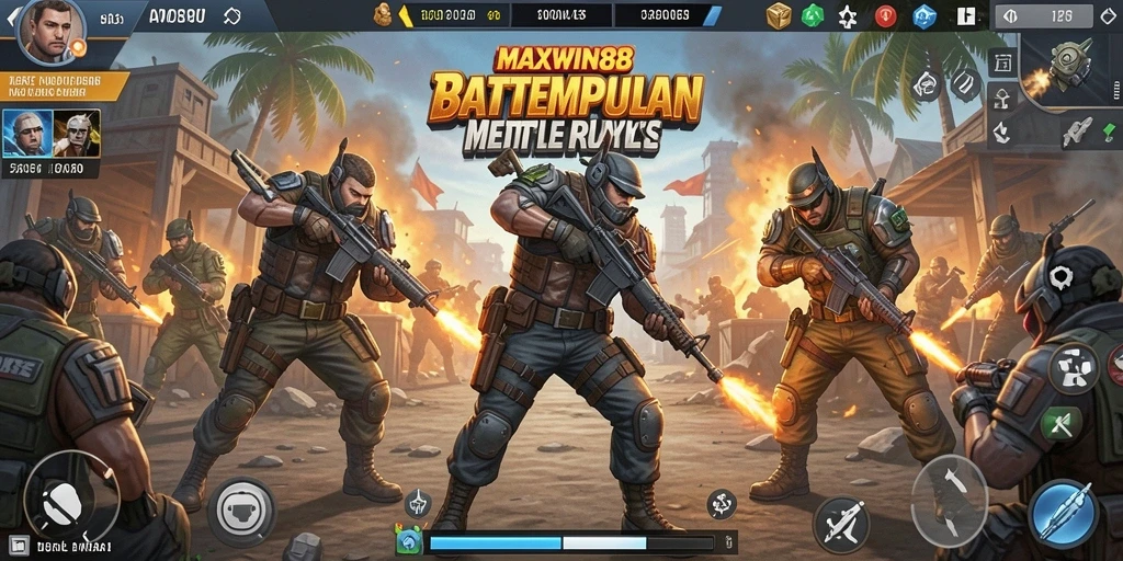 Gameplay seru dalam pertempuran Battle Royale di MAXWIN88.