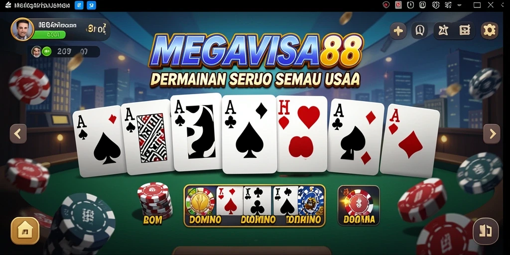 Tampilan seru gameplay Domino di MEGAVISA88.