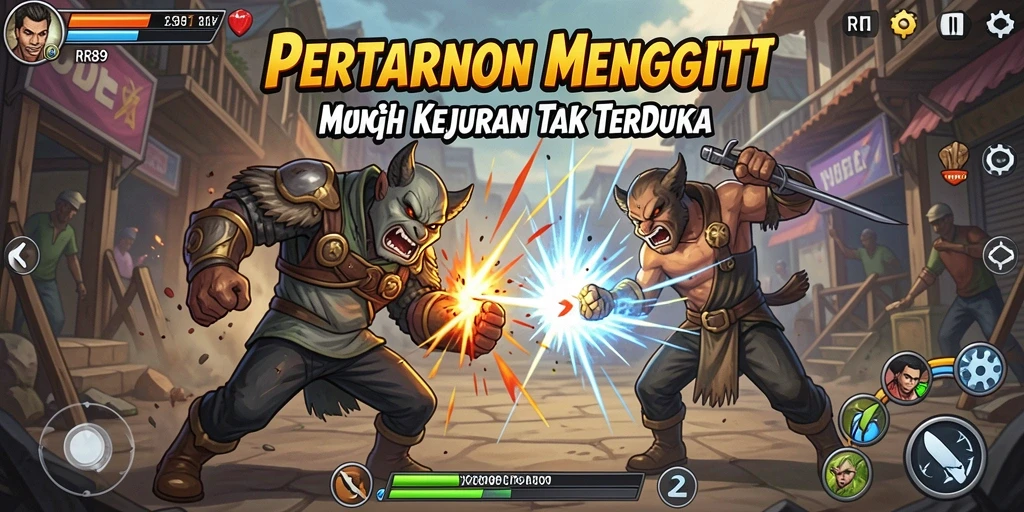 Screenshot dari gameplay RR89 menunjukkan aksi pertarungan yang intens.