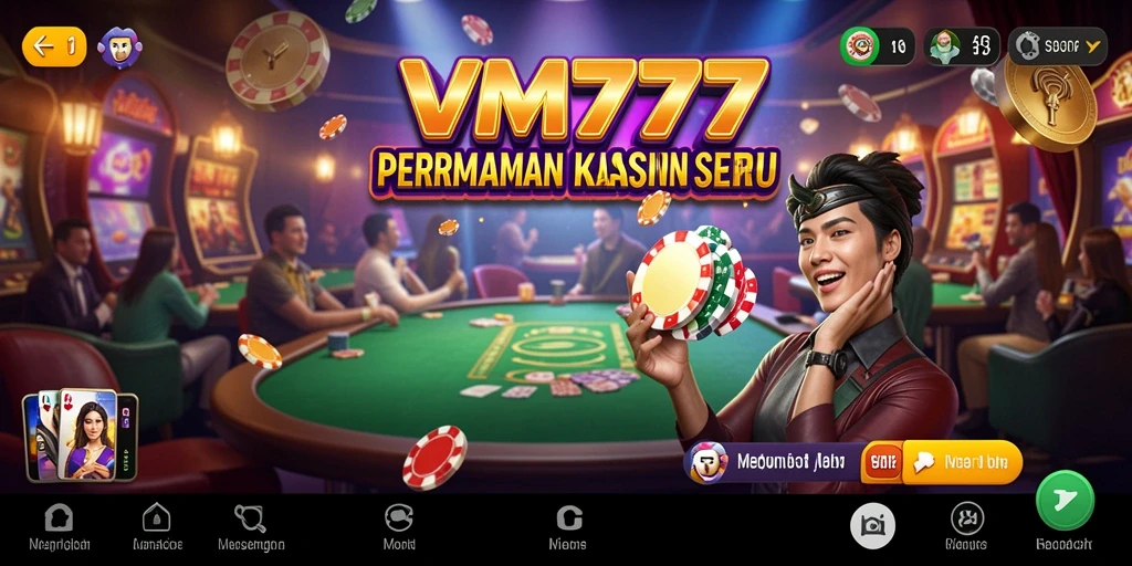 Screenshot utama VM777 menampilkan gameplay menarik dan efek visual memukau.